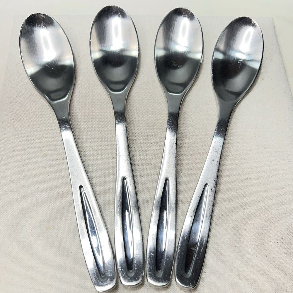 Robert Welch Linton Place Oval Soup Spoon Stainless Flatware Set 4